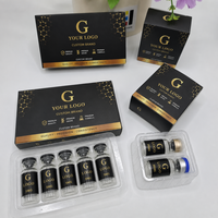 Scatola di Carta Personalizzata per Set di Fiale per Campioni Peptidici, Fiale da 3ml, 5ml, 10ml, Confezioni da 1-10 Unità, Soluzioni con Finestra e Senza Finestra