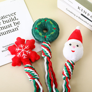 Sản Phẩm Vật Nuôi Mới 2025 Thân Thiện Với Môi Bông Sợi Dây Thừng Chew Đồ Chơi Cho Mèo Và Chó Teether Cho Giáng Sinh - Product Image 3