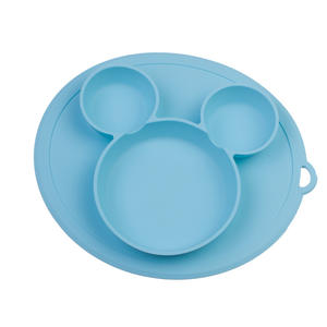 Ensemble de vaisselle pour bébé en silicone de qualité alimentaire avec motif Mickey pour l'apprentissage de la nourriture des bébés, vaisselle mignonne pour bébé - Product Image 2