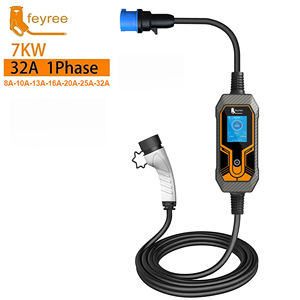 Chargeur EV portable feyree 7kW Type 2 monophasé 32A avec câble de 5 m, station de recharge pour voiture électrique EVSE pour utilisation en extérieur - Product Image 1