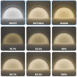 โคมไฟตั้งโต๊ะพับได้ครึ่งวงกลมหรูหรา 3 สี ปรับแสง LED ได้ พร้อมไฟส่องแบบดวงจันทร์ สำหรับต่อขนตาและทำเล็บ - Product Image 5