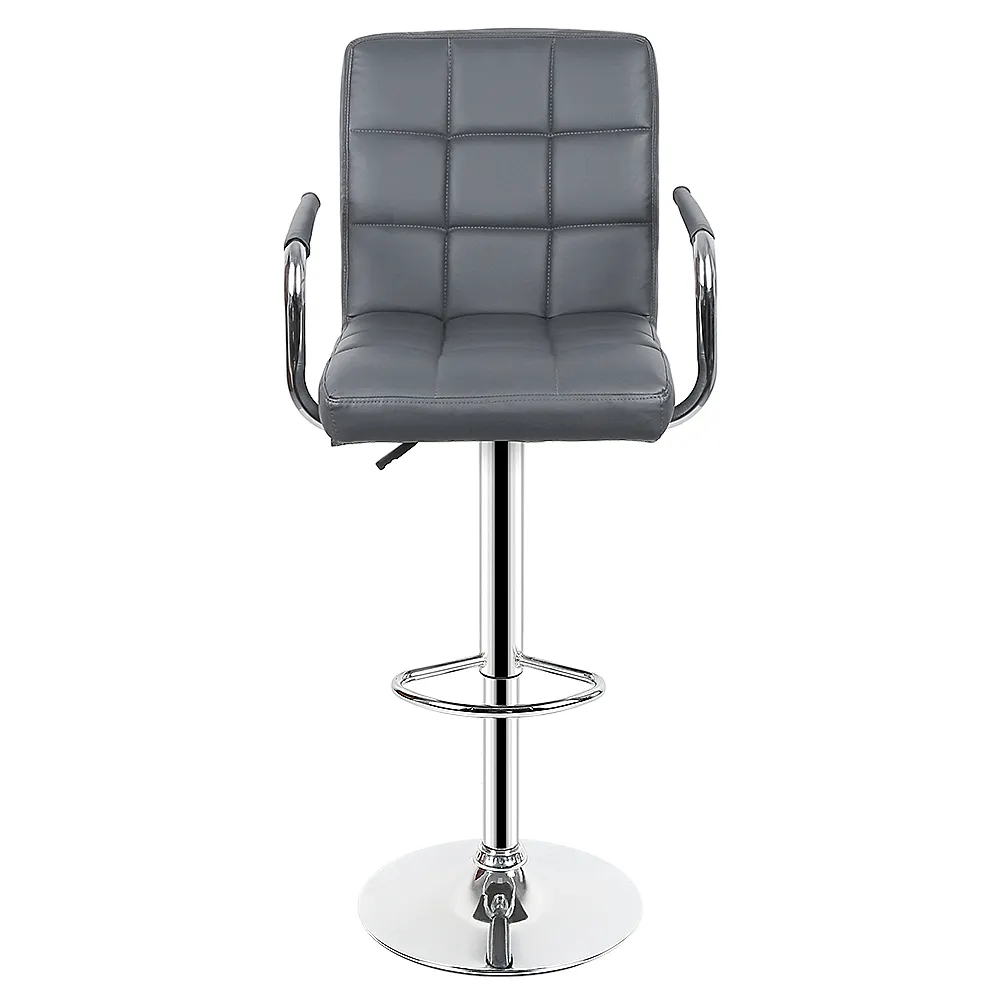Tabouret de bar chaises de haute qualité mobilier commercial moderne rétro pas cher or rose comptoir en métal tabouret de bar en cuir synthétique