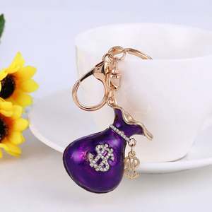 Luxuriöser <span class=keywords><strong>Dollar</strong></span>-Zeichen Schlüsselanhänger Glücksbringer Schlüsselring Funkelnde Kristall-Strasssteine Glitzernde Geldtasche Schlüsselanhänger <span class=keywords><strong>Dollar</strong></span> - Product Image 4