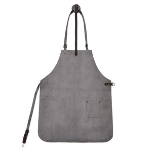 Leather <b>Work</b> <b>Apron</b> Unisex For Baristas Hairdressers Restaurant Bar Use Brown - Product Image 2