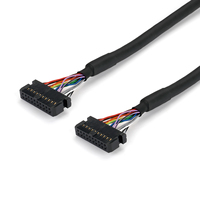 Cableado Redondo Hembra IDC de 20 Pines de Doble Cara con Contactos Dorados y Cables Codificados por Colores para Adquisición de Datos PLC, Control Industrial, OEM