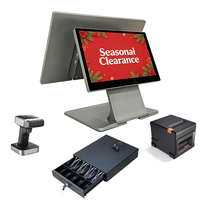 Système de point de vente (PDV) Android tout-en-un à écran unique 15,6+11,6 pouces, terminal tactile, caisse enregistreuse – Meilleures ventes