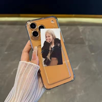 Étui de luxe souple pour cartes et téléphone, compatible iPhone 17 Air 16 15 14 13 12 11 Pro Max, coque transparente antichoc