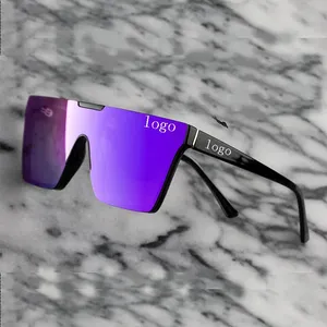 LBashades 7860 Lunettes de soleil plates Logo personnalisé Lunettes de sport à la mode 2024 Lunettes de soleil de luxe pour hommes vente en gros