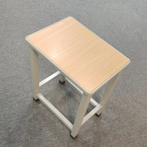 Steel <b>Square</b> Stool YY-FD720 Wooden Top School Student Workshop Chair Durable Heavy Duty Furniture - Product Image 3