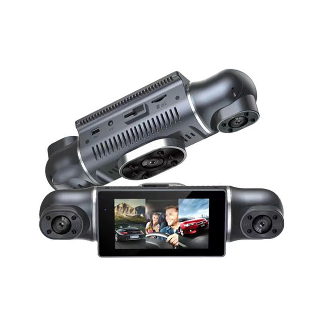 4 Camera 4 Lens 1080P Full Dash Cam 3 Inch Screen Black Box Car Recorder WIFI App Control Front Recording Car DVR Black Color