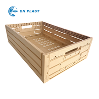 Caisse de rangement pliable en plastique avec motif imitation bois, panier pliable pour la maison, la cuisine, la chambre et le bureau