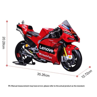 Modèle Ducati 1:16 Machito, simulation alliage avec contrôle de force, moto de course collection
