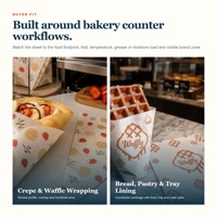 Papier d'emballage pour pâtisserie, feuilles plates imprimées sur mesure, fabricant et fournisseur pour les services de comptoir de boulangerie