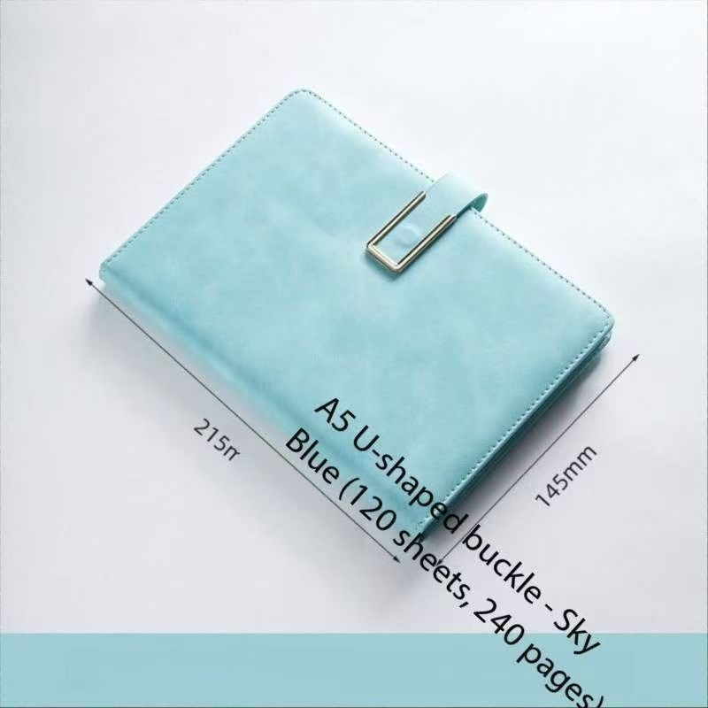 Hebilla en forma de U azul cielo