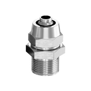 Raccord rapide pneumatique en cuivre nickelé 6-1/8-2/10-3/12-4 points 16 mm Connecteur de tuyau d'air droit avec écrou de blocage - Product Image 1