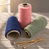 Meilleure Vente – Fil Fantaisie Multicolore Disponible 1/14Nm en Polyester Recyclé – Tissu Tricoté Teint Écologique pour Tenues Quotidiennes – Velours Baihua