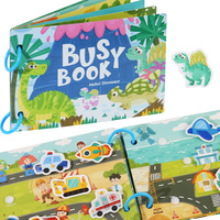 Ferme dinosaure enfants d'âge préscolaire activités d'apprentissage livre occupé bricolage Montessori livre calme