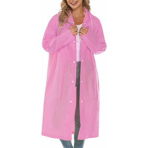 Capa de Chuva Longa para Viagem em EVA Reutilizável e Espessa, Impermeável para Homens e Mulheres, Poncho Transparente para Caminhada - Product Image 3