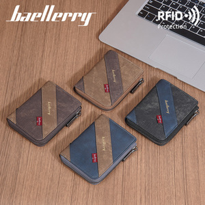 กระเป๋าสตางค์ผู้ชาย Baellerry แบบมีซิปใส่บัตรหลายใบ ป้องกัน RFID ช่องใส่เหรียญ ใช้ได้ทุกวัน - Product Image 1