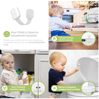 Sécurité des armoires pour bébés - Verrous adhésifs 3M rapides et faciles à installer pour tiroirs et portes d'armoires, sans vis ni aimants, multi-usages
