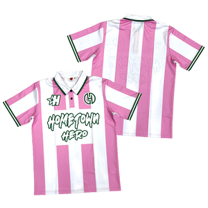 Cổ Điển Sọc bóng đá polo Áo sơ mi tùy chỉnh <span class=keywords><strong>Retro</strong></span> người đàn ông của bóng đá thăng hoa in bóng đá Jersey - Product Image 1