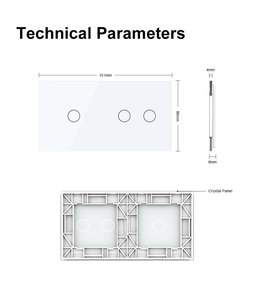 Interrupteur intelligent Zigbee LIVOLO EU 1 Gang + 2 Gang 2 voies Matter, panneau en verre étanche de haute qualité 80*151, compatible avec HomeKit Alexa - Product Image 6