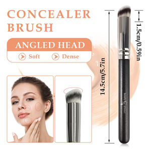 BEAUTY PLANET Private Label Pinceaux <span class=keywords><strong>à</strong></span> manche en bois pour le maquillage <span class=keywords><strong>Tête</strong></span> plate Pinceau de maquillage unique Pinceau correcteur liquide <span class=keywords><strong>Pro</strong></span> <span class=keywords><strong>à</strong></span> dessus plat - Product Image 3