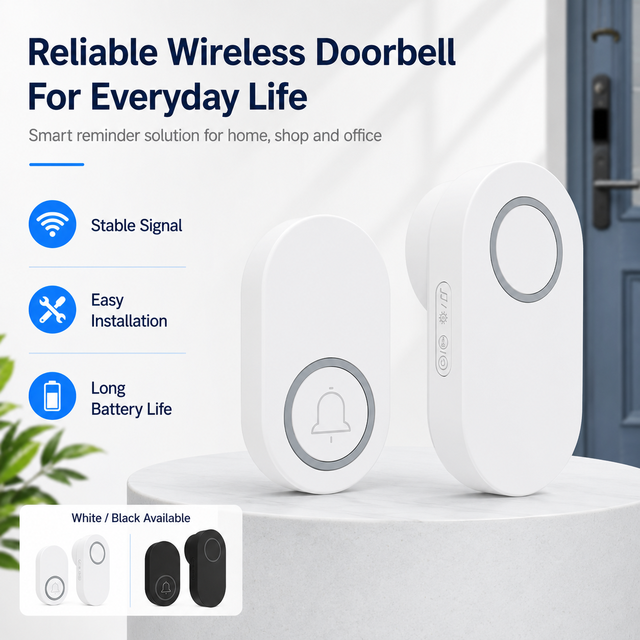 Wireless Kinetic Doorbell AU Plug IP44 Waterproof ABS Plastic 150m Long Distance Outdoor Hotel Home Apartment School Modern