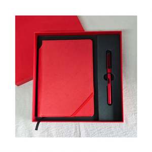 Design Custom Pen and Notepad Combination Leather <b>Notebook</b> Luxury Company Gift Personalized Men's Business Gift <b>Set</b> - Product Image 1