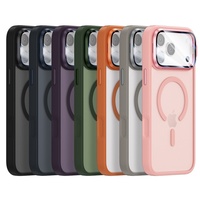 Funda Protectora para Teléfono 17 Pro Max/16 con Soporte para Lente de TPU, Protección Total, Estilo Ins, Acabado Mate, Diseño Simple, Venta al Por Mayor