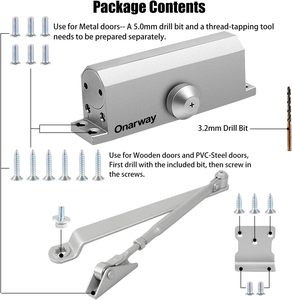 Chiudiporta Idraulico Automatico a Due Velocità con Design Moderno e Fermo a Braccio per Uso in Appartamento - Product Image 5