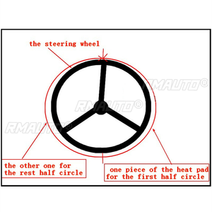 <b>12V</b> Heated Car Steering Wheel Kit Carbon Fiber Pad With 6 Led Shift <b>Switch</b> - Product Image 5