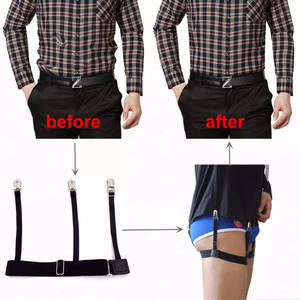 MEILLEURE VENTE Lot de 2 Bretelles de chemise pour homme avec pinces de maintien antidérapantes, pour maintenir la chemise bien ajustée, type jarretière de cuisse - Product Image 4