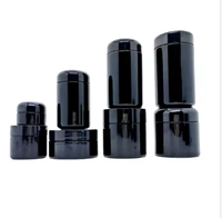 Glasflasche auf Lager UV-Glas Aufbewahrungsglas 10ml 30ml 50ml 100ml 200ml Schwarze Premium-Glas-Konzentratbehälter mit Deckel