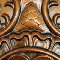 Carrelage de plafond Faux étain 3D Décor Panneaux muraux PVC Ignifuge Décoration intérieure Carreaux carrés pour salle de bain PL08 Cuivre archaïque