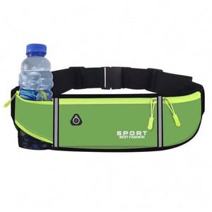 New Arrival Nylon Slim Running Belt Fanny Pack With Water Bottle Holder Fitness Cycling Workout Gym Waist Bag for Sports - Product Image 3