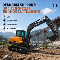 Mini-excavatrice neuve 5T 5,5 tonnes, moteur diesel Yanmar Kubota EPA, mini-excavatrice 5 tonnes pour travaux agricoles
