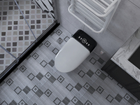 WC intelligent de conception européenne avec bidet autonettoyant, cuvette allongée, télécommande – WC intelligent pour hôtel