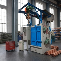 Machine de sablage rotative à billes d'acier électrique Longfa avec contrôle PLC, moteur, boîte de vitesses, pour ponçage à haute vitesse par impact