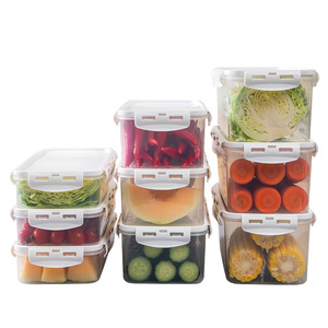 Lebensmittelechte Kunststoff-PP-Kühlschrank-Aufbewahrungsbox mit Luftdichtem Deckel Stapelbar Wasserdicht Gefrierschrankgeeignet Küchen-<span class=keywords><strong>Organizer</strong></span>-Behälter - Product Image 5