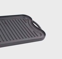 Plaque de cuisson rectangulaire en fonte pour cuisinières à gaz, sans revêtement