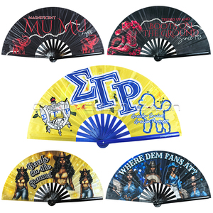 Tùy chỉnh lớn 33cm người hâm mộ mùa hè cầm tay đầy màu sắc tre Clack với raving niềm tự hào sơn kỹ thuật - Product Image 1