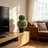 Plantes artificielles de cactus de 1,6 pied pour la décoration intérieure, écologiques, pour Thanksgiving et mariages, succulentes durables pour toutes les saisons en intérieur