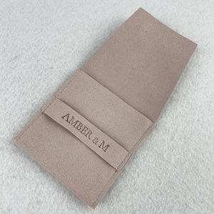 Strong Jewelry protection Ability Custom Packaging for Jewelry With Emboss logo Microfiber <b>Envelope</b> Jewelry Pouch Bag - Product Image 6
