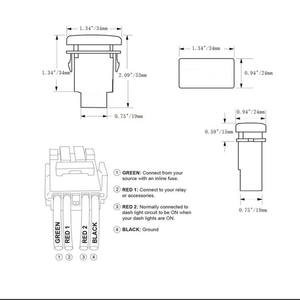 צהוב/ירוק LED אור בר Push מתג 4 חוט כפתור עבור קאמרי פריוס קורולה ערפל אור מתג DC12V - Product Image 5