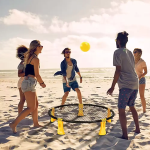Vente en gros de mini jouets de sport jeu de volleyball de plage filet rond en plastique pour le kit standard de 3 balles de Spikeball - Product Image 5