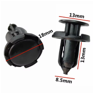 Nouveaux clips de fixation noirs en plastique à pousser pour voiture, attaches universelles pour garnitures de carrosserie, rivets pour pare-chocs, ailes et panneaux intérieurs