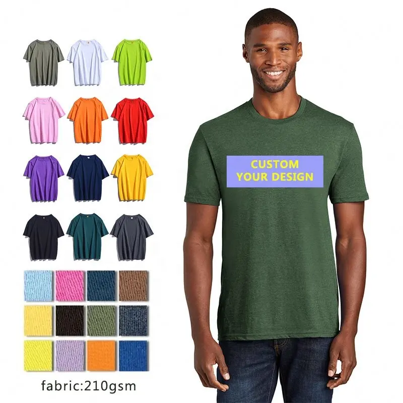 100% Cotton Men High Quality Fashion Cheap Wholesale Custom Logo Print Embroidery Short Sleeve Plain Blank Tshirts