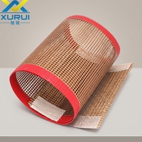 Xurui Hoge Temperatuur 260 Glasvezel PTFE Vierkante Mesh Filter Transportband Anti-Corrosie Droogmachine Warmtekrimptunnel