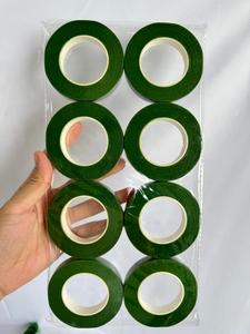 Fita Adesiva Floral Sensível à Pressão para Envolver Caules de Buquês Artesanato Floral 27M Fita de Papel Crepe Verde Impermeável DIY - Product Image 5